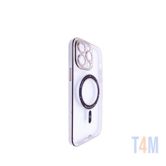 Magnetic Case with Camera Lens Q Series For Apple iPhone 14 Pro White